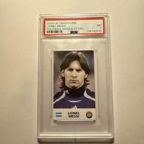 2006 Lionel Messi (RC)!!!! UK Traditions World Football Stars PSA 7
