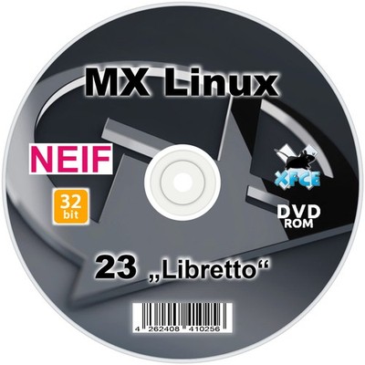 MX Linux 23 ''Libretto'' 32 Bit Deutsch auf DVD oder USB-Stick - Install und Live