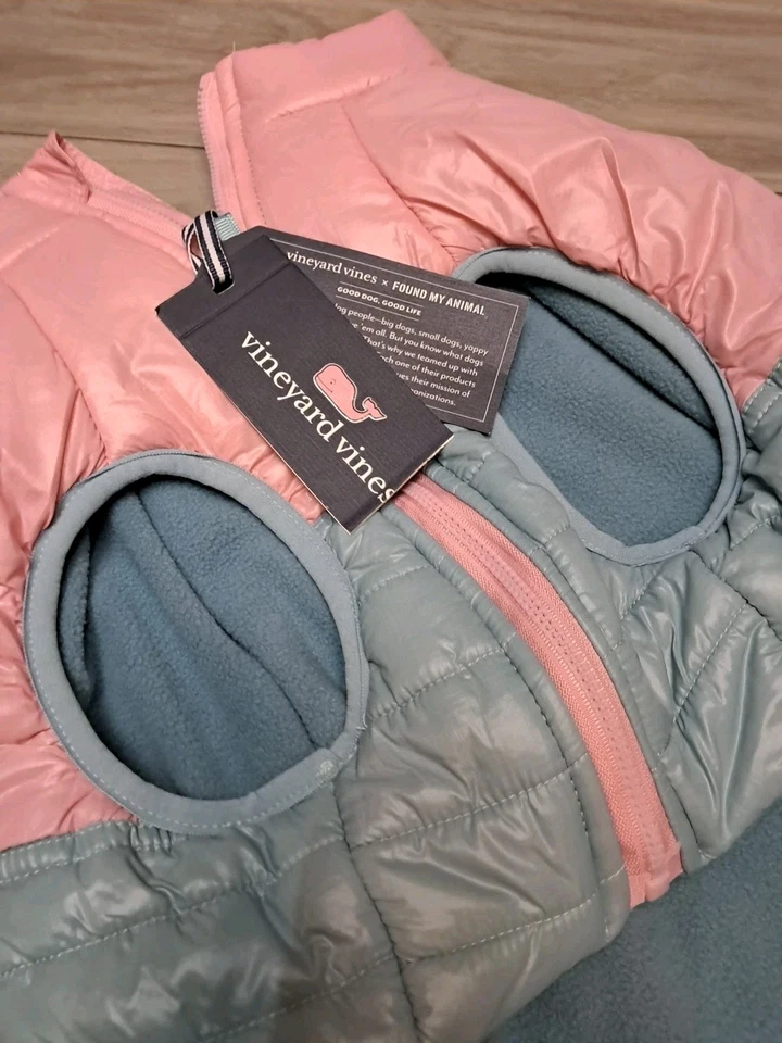 Vineyard Vines Pet Dog Puffer Jacket Palm Beach Large New With Tags Found - Image 3 of 4