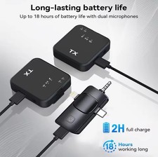 3in1 Wireless Lavalier Microphone for Camera,iPhone,Android,Microphone