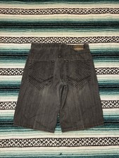 2000s y2k Baggy Faded Black Denim Shorts, Size W36