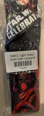 SWCC - STAR WARS CELEBRATION 2019 LIGHT SIDE / DARK SIDE LANYARD - CHICAGO - NEW