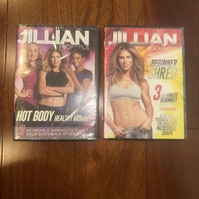 Jillian Michaels Hot Body Healthy Mommy (DVD) & Beginner Shred DVD Sealed Combo