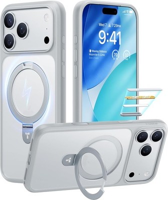 TORRAS Ostand iPhone 17 Pro Case Silver Gray 6.3'' Slim Magnetic New