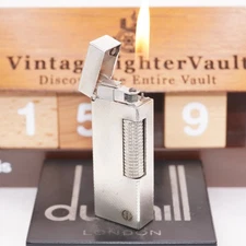 Dunhill Lighter Silver Barley Pattern _Ultrasonically Cleaned_Working