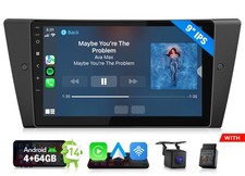 CAM+OBD+Fit BMW E90-E93 320/325/330 9" IPS GPS Navi Car Radio Android 14 CarPlay