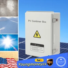 6-String Solar PV Combiner Box New 15A Circuit Breaker For Solar Panel System