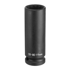12-Punkt Tiefenausdreher 1/2 Zoll Antrieb 19mm Chrom-Molybd&auml;n-Stahl f&uuml;r