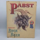 Vintage Pabst Genuine Bock Beer Cardboard Sign Poster 14 x 11 INCHES