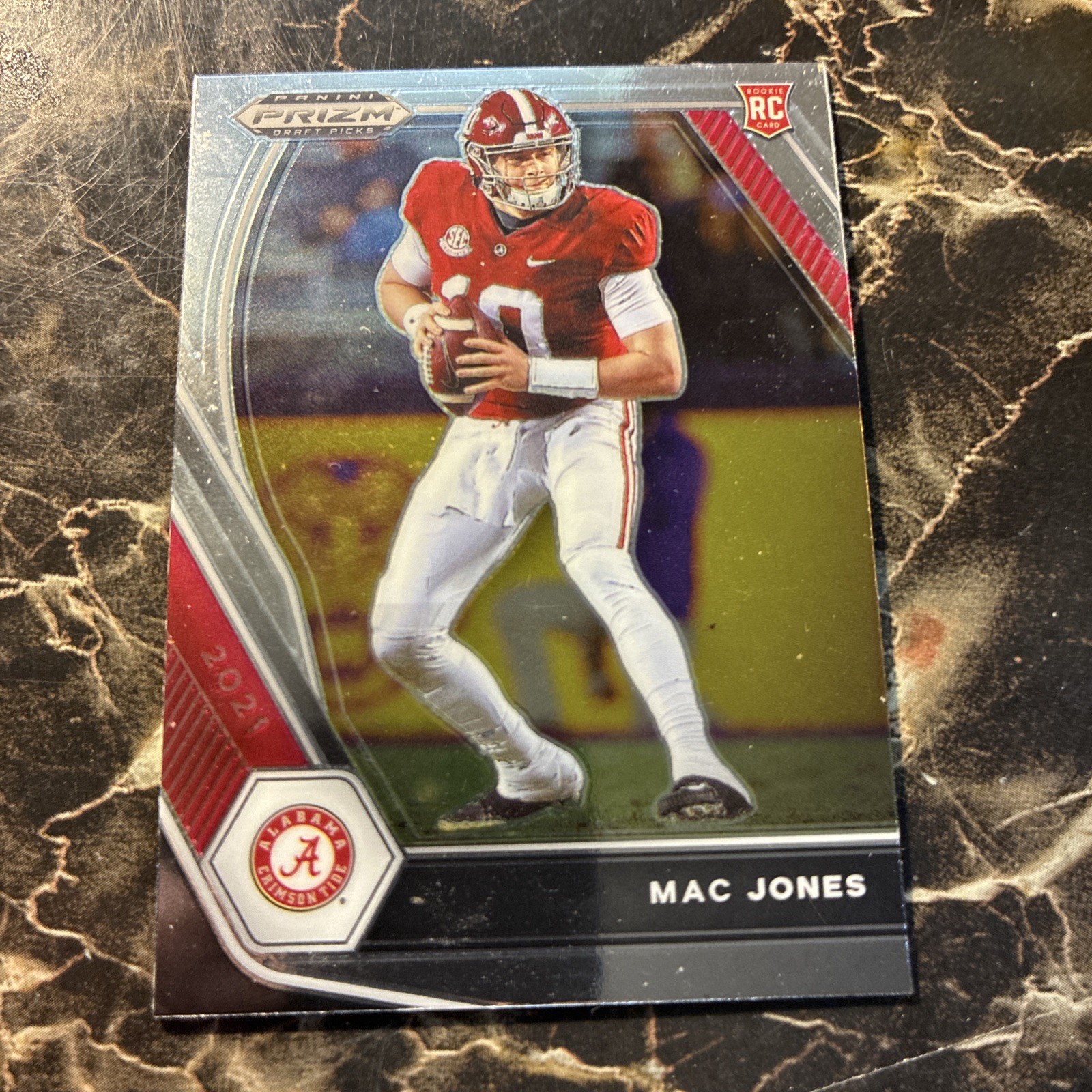 2021 Panini Prizm Draft Picks #104 Mac Jones Rookie Card RC Silver SP Parallel