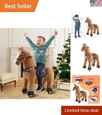 Ride on Horse Riding Horse Pony Cycle Toy, 30.1 Inch Height Riding Pony Ride ...
