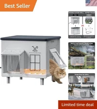 Heavy-Duty Heated Cat House - Waterproof Insulated Shelter