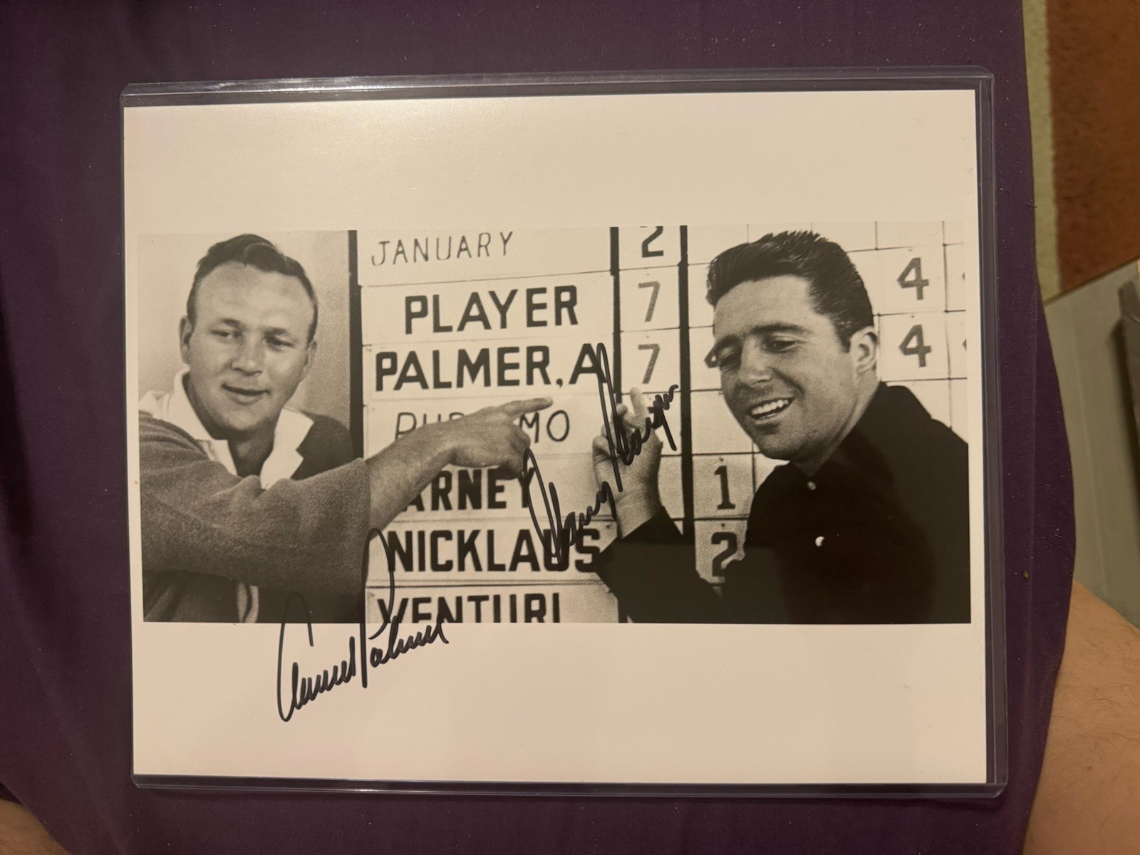 Arnold Palmer Autographed Signed & Gary Player 8 X 10 B/W Photo JSA Authentication 