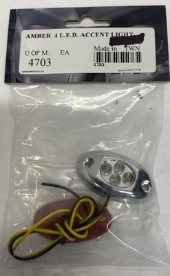 Kuryakyn 4703 Amber 4 L.E.D. Accent Light