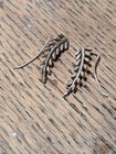 Vtg Sterling Silver Dainty Leafy Twig Ear Climber Earrings 925 Hook Artisan — photo 1