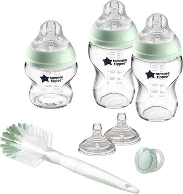 Tommee Tippee Closer to Nature Clear Glass Baby Bottle Starter Set