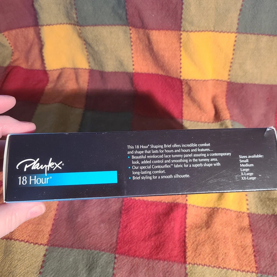 Playtex 18 Hour Firm Control Satin & Lace Brief Girdle #2102 Medium Beige NIP — 第 4/4 张图片