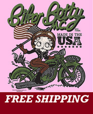 BETTY BOOP-T-SHIRT-BIKER BETTY-MADE IN THE USA