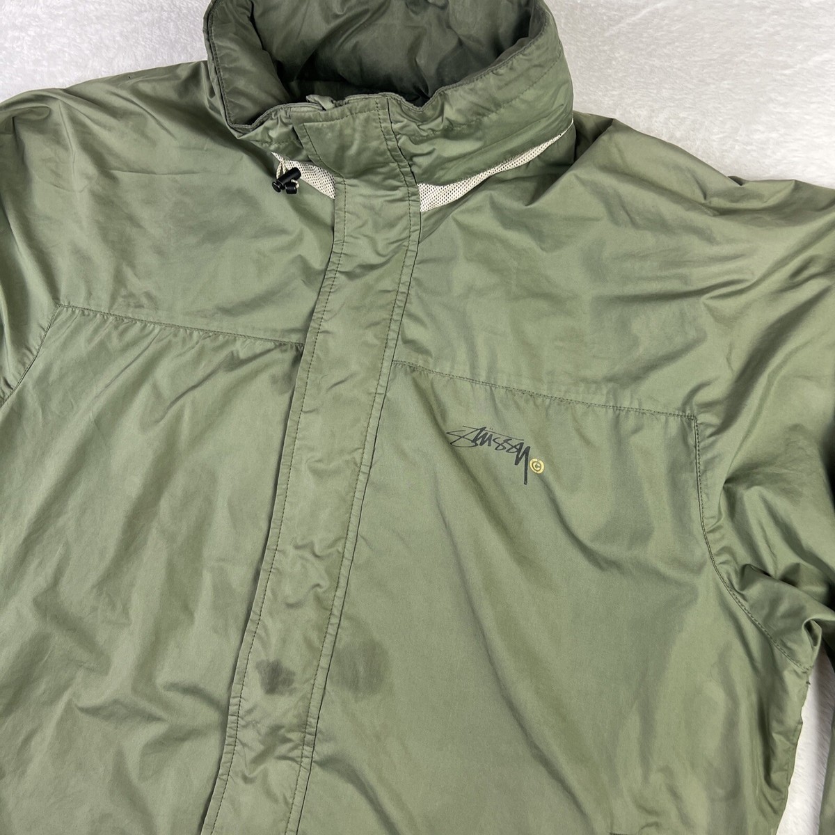 Stüssy Men's Size XL Lightweight Jacket Windbreaker Green Stüssy Men's Size XL Lightweight Jacket Windbreaker Green