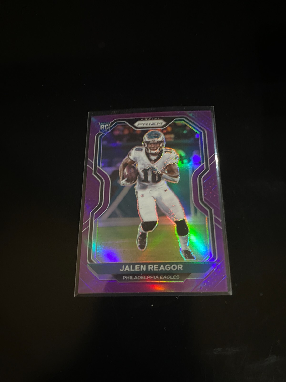 Jalen Reagor 2020 Panini Prizm Purple Prizm /125 RC Eagles 342 PWE