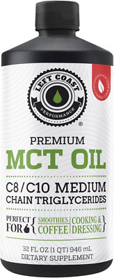 100% Coconut MCT Oil Liquid - MCT Oil C8 C10 for Sustained Mental Energy & Fo...