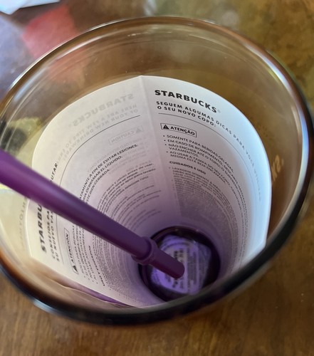 Starbucks Fall 2024 Multicolor Gradient 18oz Cold Cup Glass Tumbler NEW - Picture 3 of 3
