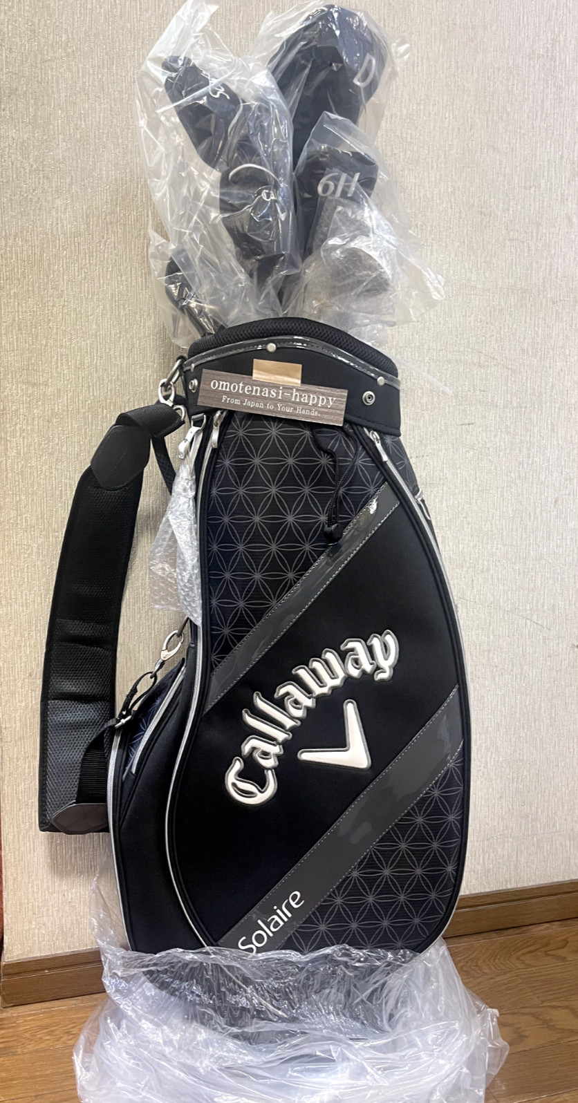 CALLAWAY SOLAIRE ladies'  Black Club Set with Caddy Bag 8pc 2018 model Express