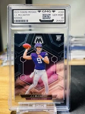 2024 Mosaic JJ McCarthy Rookie GMG Graded 10 Gem Mint 💎 RC