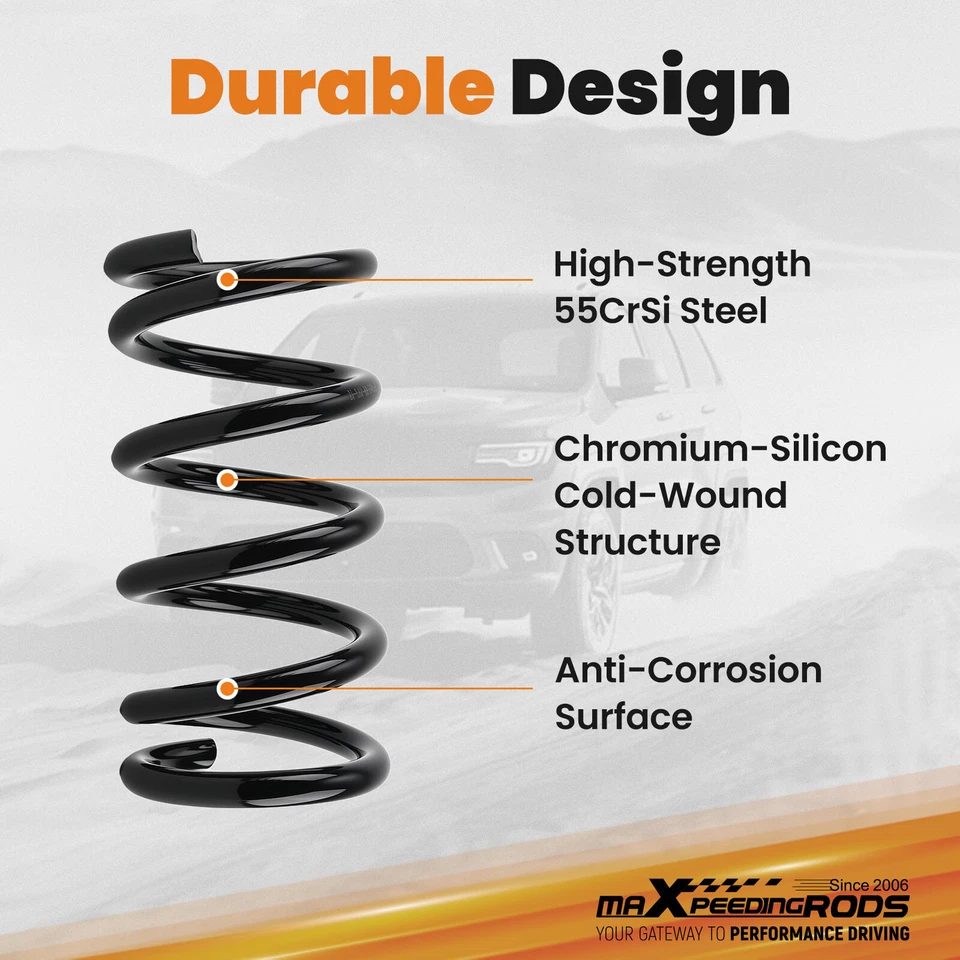 Передние 2-дюймовые опускающиеся пружины для GMC Chevrolet S10/S15/Blazer 2WD 1982-2005 стальные - Изображение 2 из 4