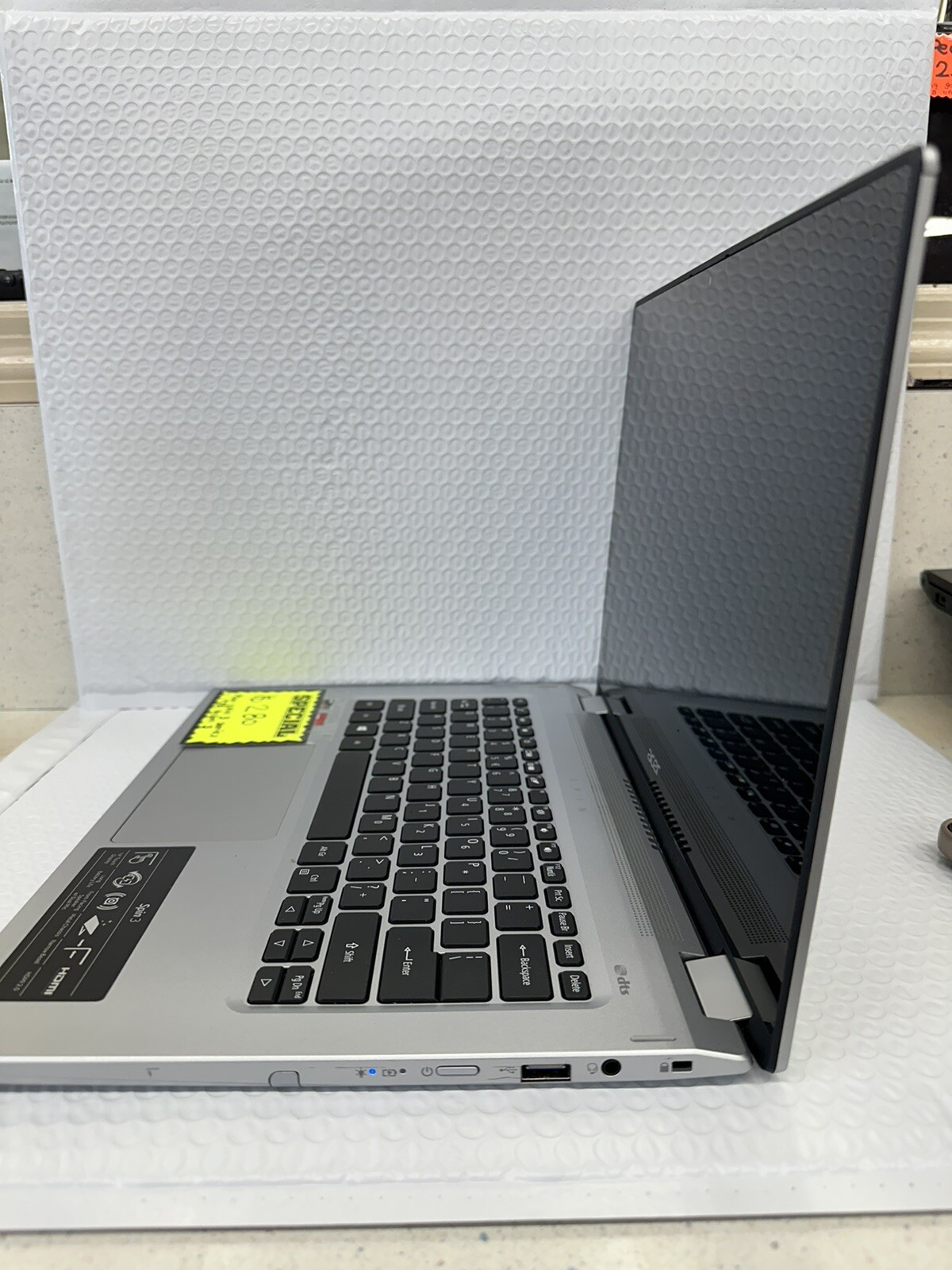 Acer Spin 3 14-inch Laptop AMD Ryzen 3 8GB RAM SSD No Charger-image