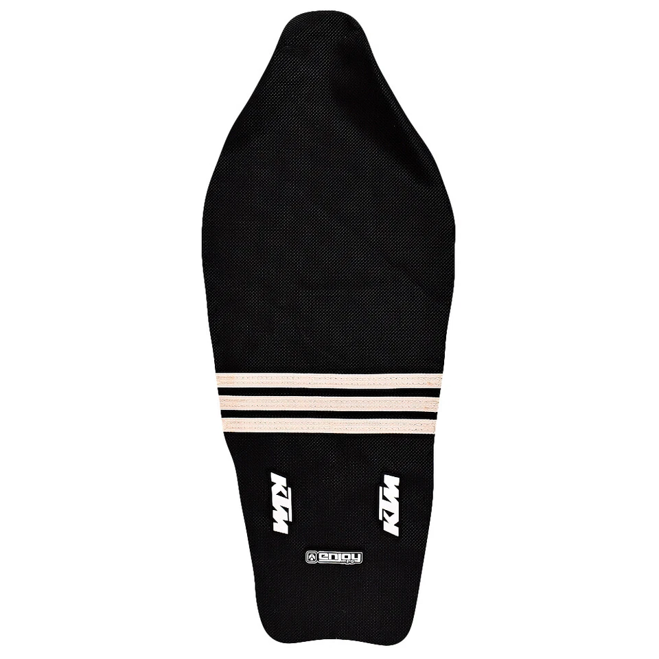 KTM SX-SXF 125 250 350 450 2016-2018 CUBIERTA DE ASIENTO TODO NEGRO/BLANCO TLD #143 LOGOTIPO Foto 2 de 4