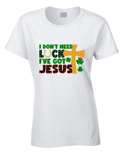 Camiseta Cristiana Día de San Patricio Jesús Día de San Patricio Hombres Mujeres Niños Suerte - Imagen 2 de 21