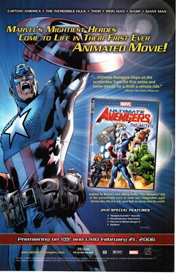 2006 ULTIMATE AVENGERS The Movie Marvel DVD Promo PRINT AD WALL