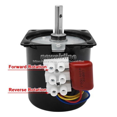 1 Stück AC110V/220V 2,5-110 U/min 14 W Metallgetriebe Synchrongetriebe Untersetzungsgetriebe AC Motor - Bild 5 von 8