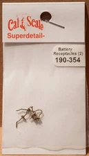 Cal-Scale #354 Battery Receptacles pkg(2)