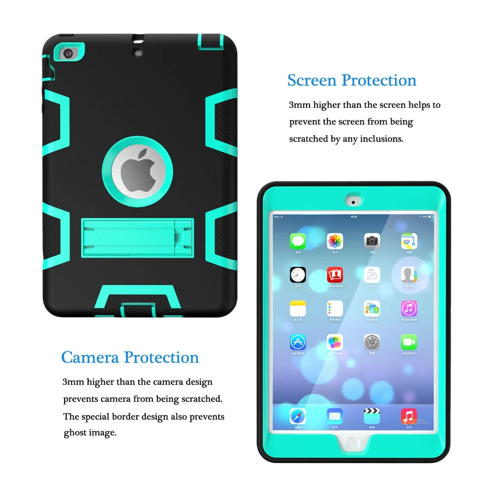 适用于 Apple iPad Mini 4/5 混合防震重型硬质外壳 支架 保护套 — 第 3/4 张图片