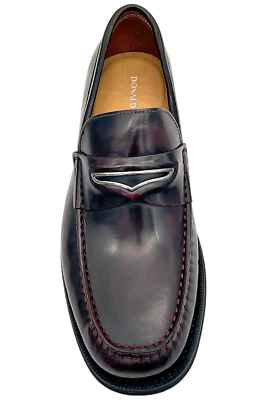 Donald Pliner Men\'s Miles Box Calf Leather Slip-on Loafers Red - Medium Donald Pliner Men\ main image 3