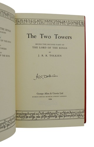Lord of the Rings ~ SIGNED by J.R.R. TOLKIEN ~ First Edition ~ 1st Printing 1954 - Imagen 6 de 18