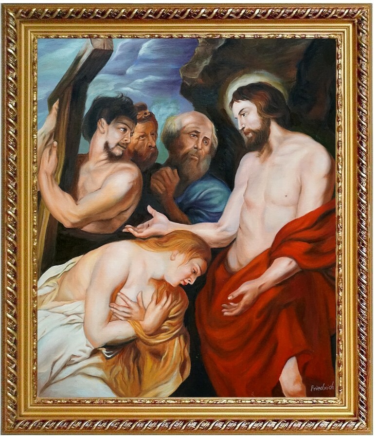 Ölbild Jesus Christus,Peter Paul Rubens Ölgemälde hochwertig HANDGEMALT,50x60cm