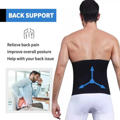 Herren Bauch Kontrolle Tuck Gürtel Body Shaper Abnehmen Taillentrainer Trimmer - Bild 4 von 16