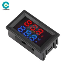 Dual Digital AC Voltage Current Power Meter Voltmeter Ammeter Red Blue 10A/30A