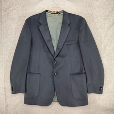 Vintage WFF by Farah Sports Jacket Mens Size 46L Navy Blue Single Breasted Lined