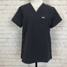 Figs Women's Catarina One-Pocket Scrub Top Size S Gray