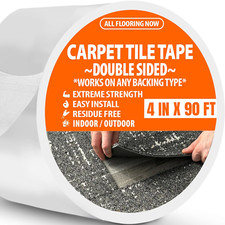 Carpet Tape Double Sided Heavy Duty Wide Carpet Tile Tape 4Inx90Ft Rug Gripper I