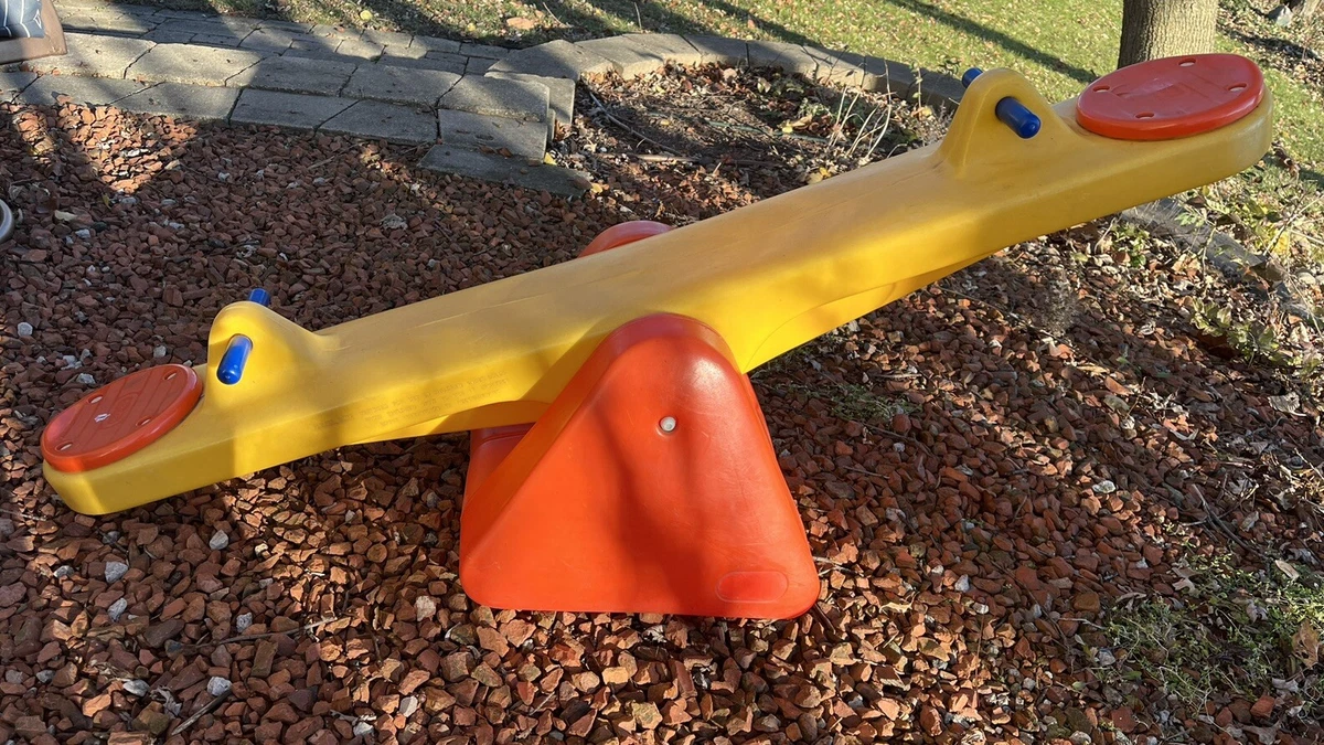 Vintage Little Tikes Teeter Totter Yellow Orange Kids Outdoor