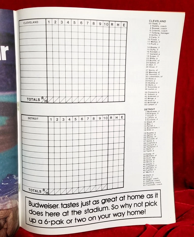 1977 Mark Fidrych The Bird ROOKIE Signed Detroit Tigers Program Scorebook 70s - Image 4 of 4