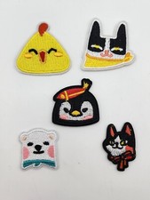 LOT OF 5 CUTE ANIMAL EMBROIDERED PATCHES