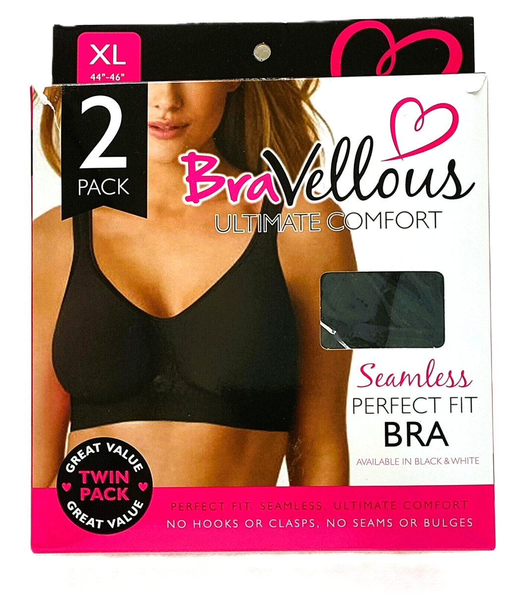 Bravellous -Seamless Perfect Fit Bra 2-Pack Black XL (44