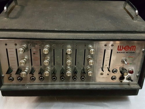 MEZCLADOR DE BANDA WEM DE LOS 70 100 AMP - OLDIE - hecho en Reino Unido - Imagen 1 de 2