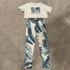 Shein Girls Leggings And Crop Top Set Size 11-12 Years